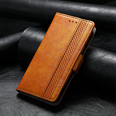 Coque Portefeuille Livre Cuir Etui Clapet S10D pour Xiaomi Redmi Note 10 Pro Max Brun Clair