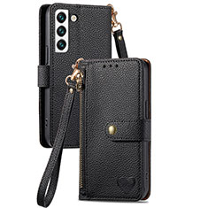 Coque Portefeuille Livre Cuir Etui Clapet S15D pour Samsung Galaxy S22 5G Noir