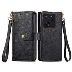 Coque Portefeuille Livre Cuir Etui Clapet S15D pour Xiaomi Mi 13T 5G Noir