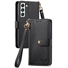 Coque Portefeuille Livre Cuir Etui Clapet S16D pour Samsung Galaxy S22 5G Noir