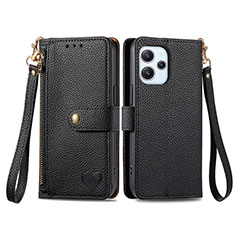 Coque Portefeuille Livre Cuir Etui Clapet S16D pour Xiaomi Redmi 12 4G Noir
