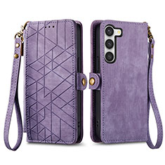 Coque Portefeuille Livre Cuir Etui Clapet S17D pour Samsung Galaxy S22 5G Violet