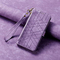 Coque Portefeuille Livre Cuir Etui Clapet S18D pour Oppo A58 4G Violet