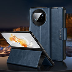 Coque Portefeuille Livre Cuir Etui Clapet SD1 pour Huawei Mate X3 Bleu