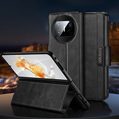 Coque Portefeuille Livre Cuir Etui Clapet SD1 pour Huawei Mate X3 Noir