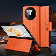 Coque Portefeuille Livre Cuir Etui Clapet SD1 pour Huawei Mate X3 Orange