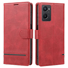Coque Portefeuille Livre Cuir Etui Clapet SY1 pour OnePlus Nord N20 5G Rouge