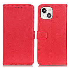 Coque Portefeuille Livre Cuir Etui Clapet T01 pour Apple iPhone 13 Mini Rouge