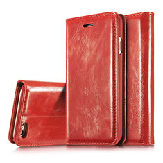 Coque Portefeuille Livre Cuir Etui Clapet T01 pour Apple iPhone 6 Rouge