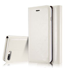 Coque Portefeuille Livre Cuir Etui Clapet T01 pour Apple iPhone 7 Plus Blanc