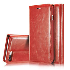Coque Portefeuille Livre Cuir Etui Clapet T01 pour Apple iPhone 7 Plus Rouge