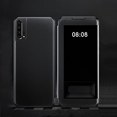 Coque Portefeuille Livre Cuir Etui Clapet T01 pour Huawei Honor 20 Pro Noir