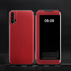 Coque Portefeuille Livre Cuir Etui Clapet T01 pour Huawei Honor 20 Pro Rouge