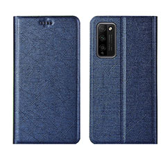 Coque Portefeuille Livre Cuir Etui Clapet T01 pour Huawei Honor 30 Lite 5G Bleu