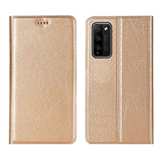Coque Portefeuille Livre Cuir Etui Clapet T01 pour Huawei Honor 30 Lite 5G Or