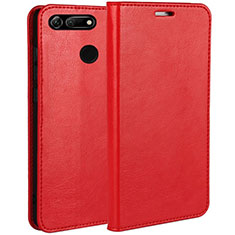 Coque Portefeuille Livre Cuir Etui Clapet T01 pour Huawei Honor View 20 Rouge
