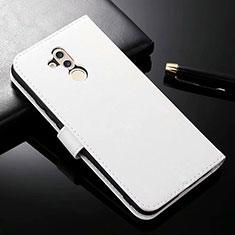 Coque Portefeuille Livre Cuir Etui Clapet T01 pour Huawei Mate 20 Lite Blanc