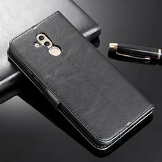 Coque Portefeuille Livre Cuir Etui Clapet T01 pour Huawei Mate 20 Lite Noir
