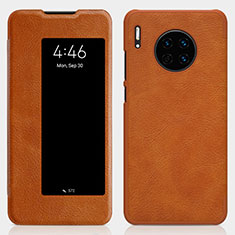 Coque Portefeuille Livre Cuir Etui Clapet T01 pour Huawei Mate 30 5G Orange