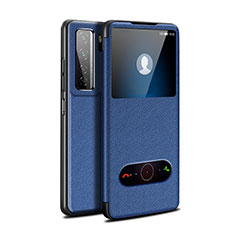 Coque Portefeuille Livre Cuir Etui Clapet T01 pour Huawei Nova 7 SE 5G Bleu