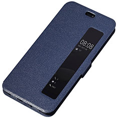 Coque Portefeuille Livre Cuir Etui Clapet T01 pour Huawei P20 Bleu
