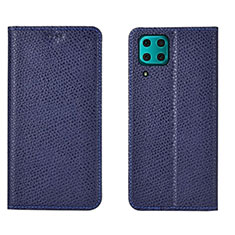 Coque Portefeuille Livre Cuir Etui Clapet T01 pour Huawei P40 Lite Bleu