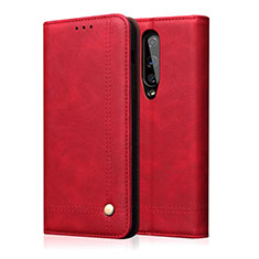 Coque Portefeuille Livre Cuir Etui Clapet T01 pour OnePlus 8 Rouge