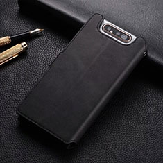 Coque Portefeuille Livre Cuir Etui Clapet T01 pour Samsung Galaxy A90 4G Noir