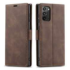 Coque Portefeuille Livre Cuir Etui Clapet T01 pour Samsung Galaxy Note 20 5G Marron