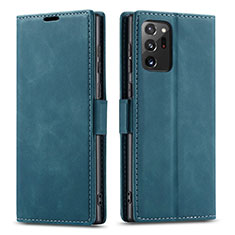 Coque Portefeuille Livre Cuir Etui Clapet T01 pour Samsung Galaxy Note 20 Ultra 5G Bleu