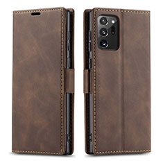 Coque Portefeuille Livre Cuir Etui Clapet T01 pour Samsung Galaxy Note 20 Ultra 5G Marron