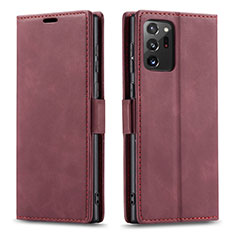Coque Portefeuille Livre Cuir Etui Clapet T01 pour Samsung Galaxy Note 20 Ultra 5G Vin Rouge