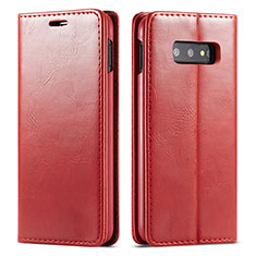 Coque Portefeuille Livre Cuir Etui Clapet T01 pour Samsung Galaxy S10e Rouge