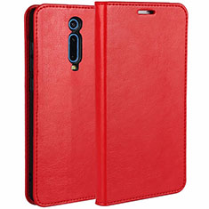 Coque Portefeuille Livre Cuir Etui Clapet T01 pour Xiaomi Mi 9T Rouge