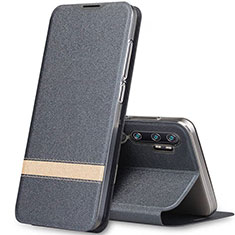 Coque Portefeuille Livre Cuir Etui Clapet T01 pour Xiaomi Mi Note 10 Gris