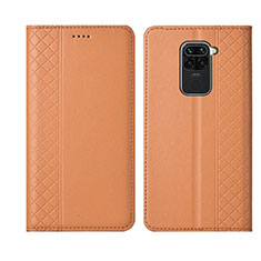 Coque Portefeuille Livre Cuir Etui Clapet T01 pour Xiaomi Redmi Note 9 Orange