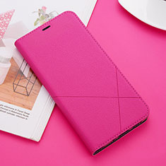 Coque Portefeuille Livre Cuir Etui Clapet T02 pour Apple iPhone 11 Pro Max Rose Rouge