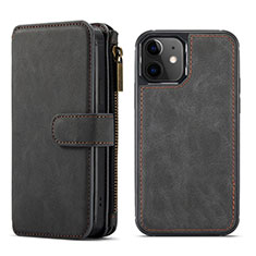 Coque Portefeuille Livre Cuir Etui Clapet T02 pour Apple iPhone 12 Noir