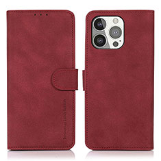 Coque Portefeuille Livre Cuir Etui Clapet T02 pour Apple iPhone 13 Pro Rouge