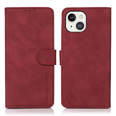 Coque Portefeuille Livre Cuir Etui Clapet T02 pour Apple iPhone 14 Rouge