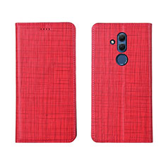 Coque Portefeuille Livre Cuir Etui Clapet T02 pour Huawei Mate 20 Lite Rouge
