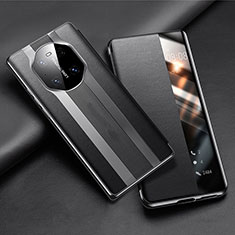 Coque Portefeuille Livre Cuir Etui Clapet T02 pour Huawei Mate 40 Pro Noir