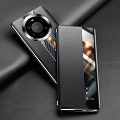 Coque Portefeuille Livre Cuir Etui Clapet T02 pour Huawei Mate 40 Pro+ Plus Noir
