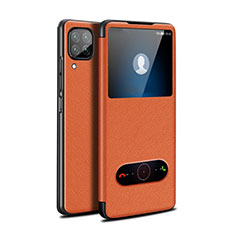 Coque Portefeuille Livre Cuir Etui Clapet T02 pour Huawei Nova 6 SE Orange