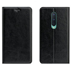 Coque Portefeuille Livre Cuir Etui Clapet T02 pour OnePlus 8 Noir