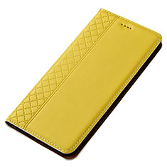 Coque Portefeuille Livre Cuir Etui Clapet T02 pour Samsung Galaxy A80 Jaune