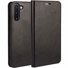 Coque Portefeuille Livre Cuir Etui Clapet T02 pour Samsung Galaxy Note 10 Noir