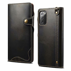 Coque Portefeuille Livre Cuir Etui Clapet T02 pour Samsung Galaxy Note 20 5G Noir