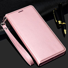 Coque Portefeuille Livre Cuir Etui Clapet T02 pour Samsung Galaxy S20 Or Rose
