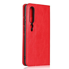 Coque Portefeuille Livre Cuir Etui Clapet T02 pour Xiaomi Mi 10 Rouge
